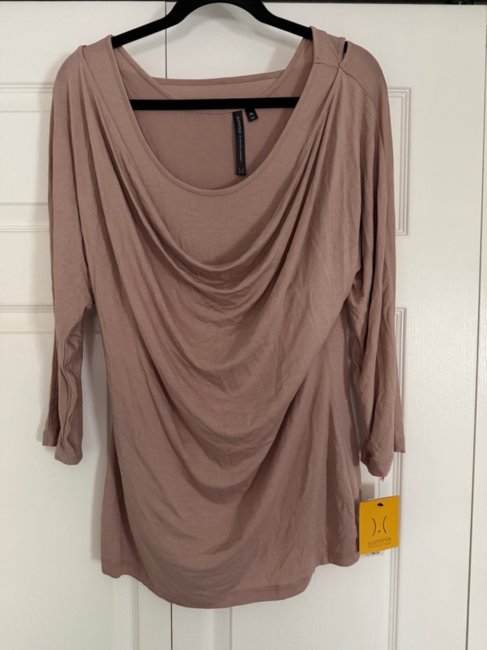 Yummie Tummie Cowl Neck Long sleeve Jersey Top